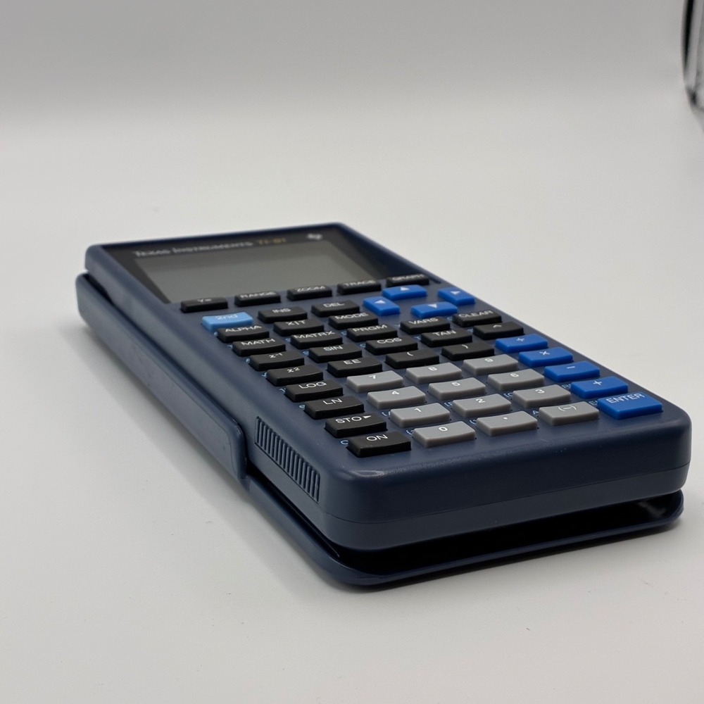 Texas Instruments Graphing Calculator Blue TI-81 Vintage Math Tool Tested - Picture 3 of 6